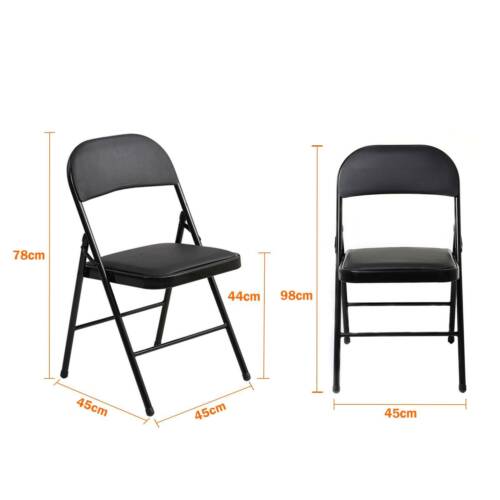 Leather Folding Chair Foldable Computer Party Meeting Room Home Office Chairs UK - Picture 2 of 12