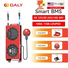 Daly Smart BMS 4S 12V/8S 24V/16S 48V 100A-150A LiFePo4 BMS Balance+BT Module lot