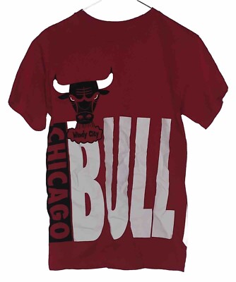 Chicago Bulls Hardwood Classics Shirt Mens Small Red All Over Print Excellent