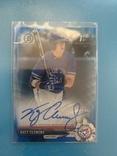 2017 BOWMAN CHROME DRAFT AU BLUE WAVE REFRACTORS #CDAKC KACY CLEMENS #/150 🔥🙏