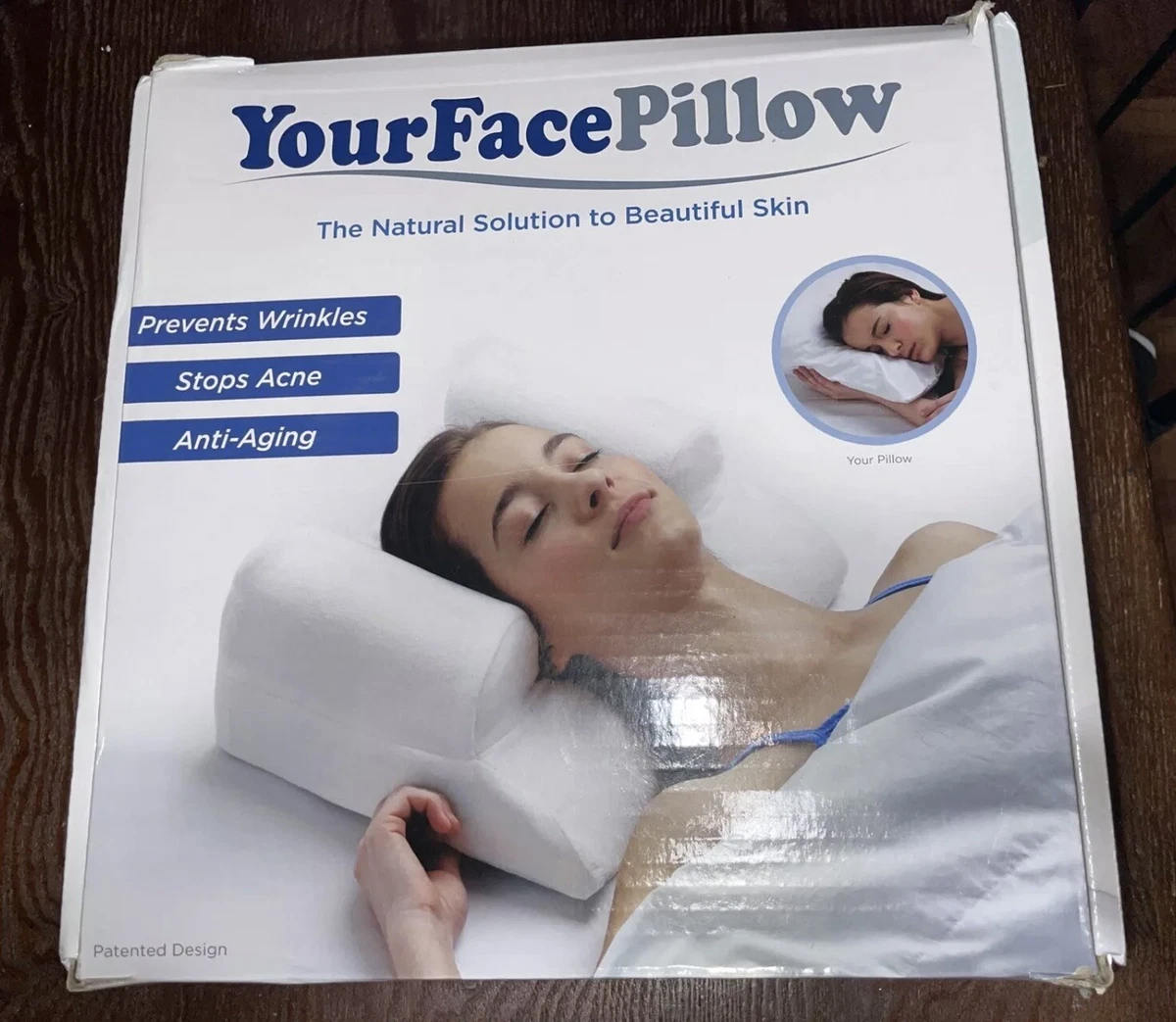 YourFacePillow Cervical Neck Beauty Pillow for Back Sleeping, Memory Foam  Cervical Pillow, Ergonomic Pillow with Contoured Neck and Shoulder Support