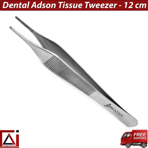 Adson Tissue Thumb Forceps Tweezers Pliers 12 cm Dental Surgical Instruments New - Picture 3 of 6