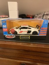 Audi R8 LMS, White -MSZ - 1/36 scale Diecast Model Toy Car - Pull Back & Lights