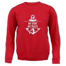 My Boat My Rules - Kids Hoodie / Sweater - Sailor Sailing Canal Yacht Boating