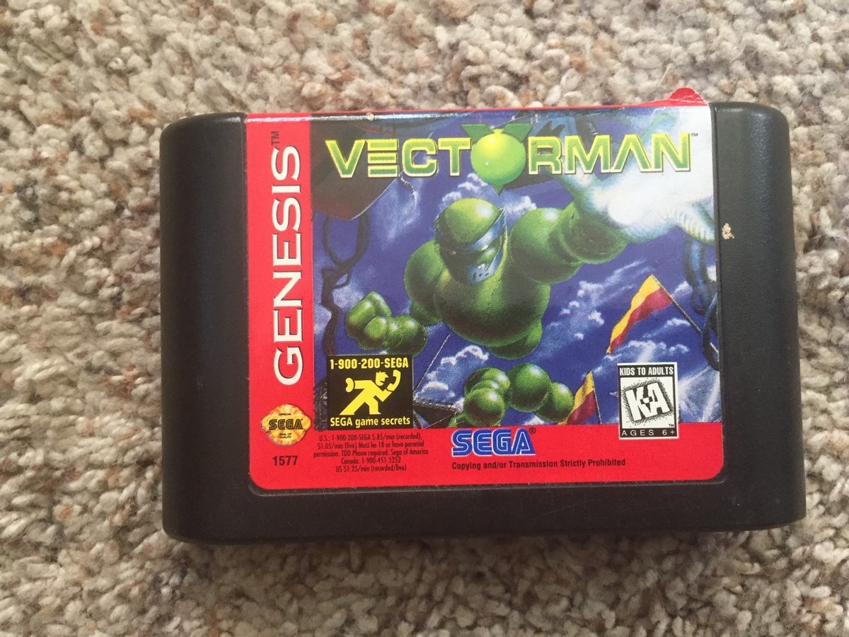 Vectorman 1 Tested and Working Sega Genesis Game Rare VTG