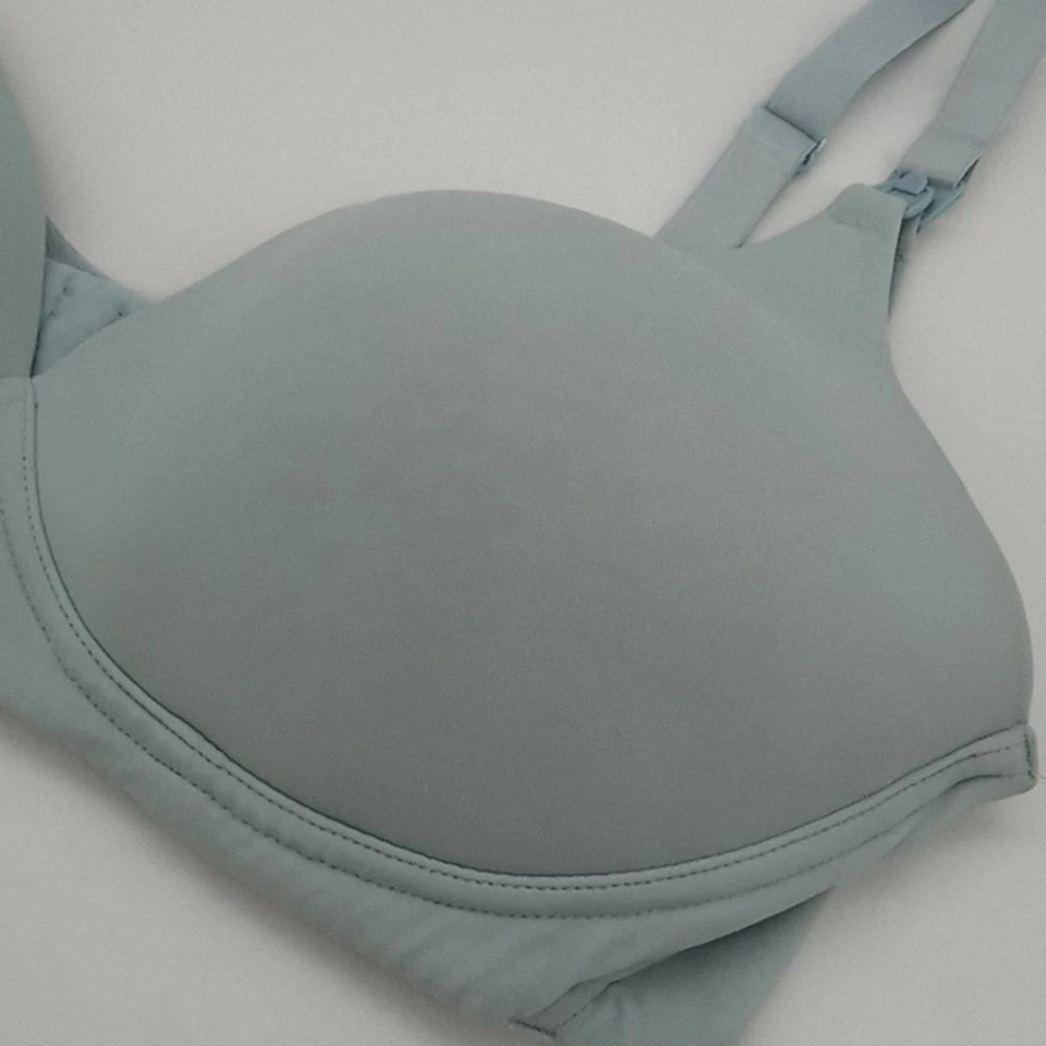 Sujetador de lactancia de maternidad para mujer 38D íntimo inalámbrico azul claro Foto 2 de 4