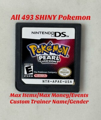 Pokemon Pearl - Authentic Nintendo DS - ALL 493 SHINY Pokemon - SHIPS SAME DAY!!