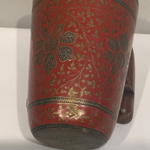 Antique 1893 Chicago Worlds Fair Brass Enameled Souvenir Cup India - Picture 4 of 9