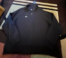Under Armour Womens Black Rival 1/2 Zip Loose Fit Sweatshirt Size 1X NWT 60