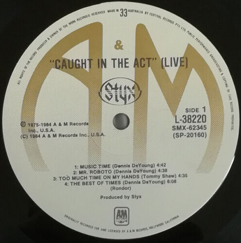Caught In The Act Live - Styx (1984 Australia) - Picture 3 of 4