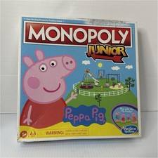 Hasbro Gaming Monopoly Junior Peppa Pig Board Game Animals Theme Complete