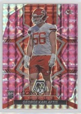 2022 Panini Mosaic Rookies Pink Camo Mosaic Prizm George Karlaftis #377 18wa