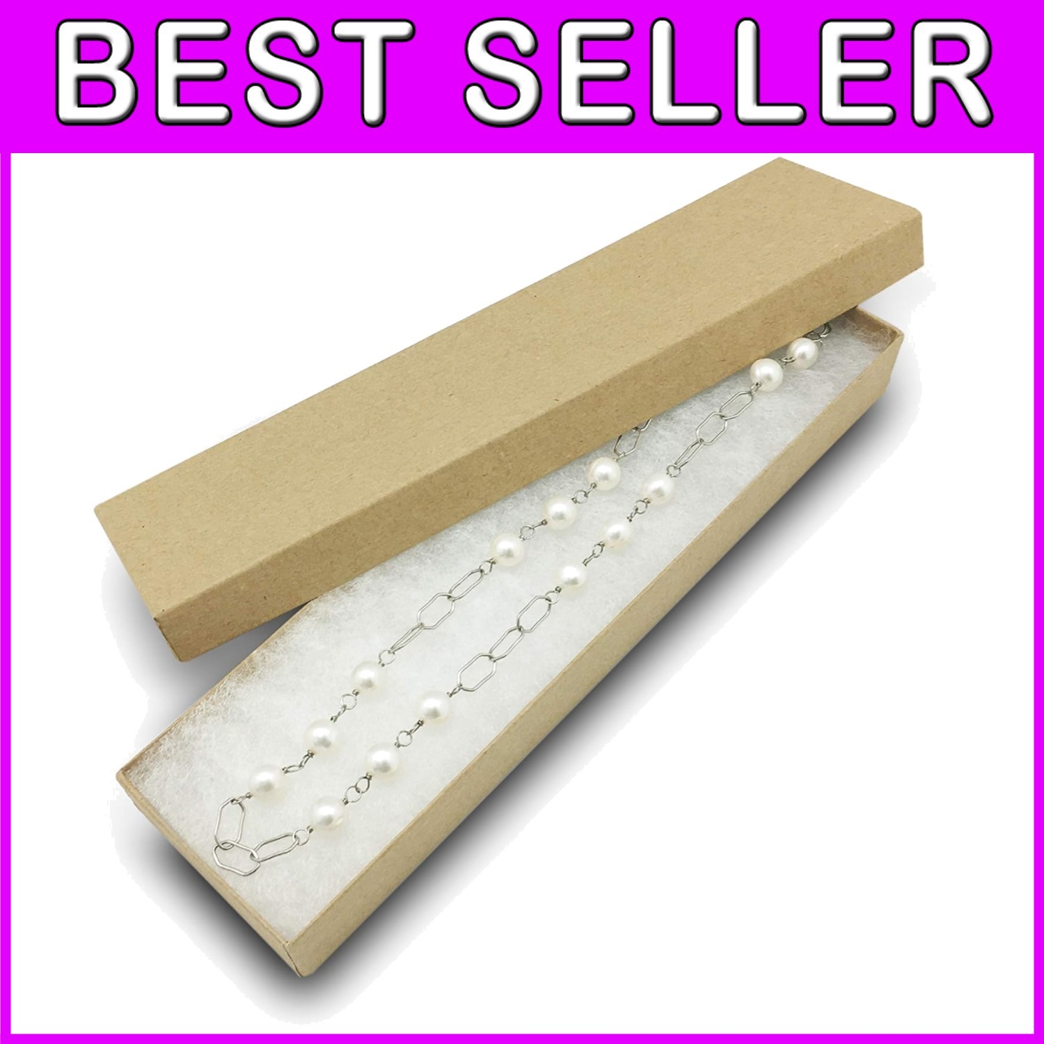 100-Pack Cardboard Jewelry Boxes - Kraft Brown