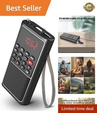 Portable Mini FM Radio with Advanced Sound, USB/TF Card Playback - Perfect Gift
