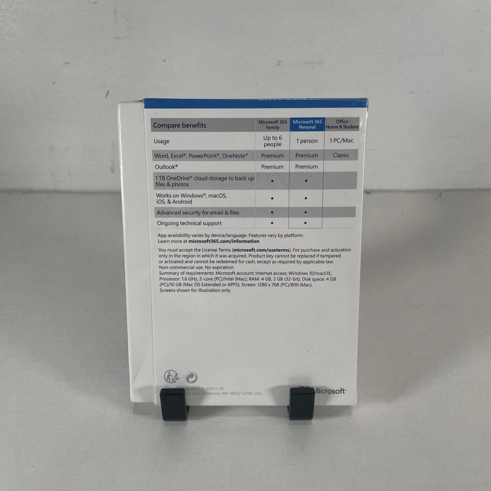 Microsoft 365 Personal–Physical Box, 1 User, 12-Month – New & Sealed (QQ2-01024) - Image 2 of 2
