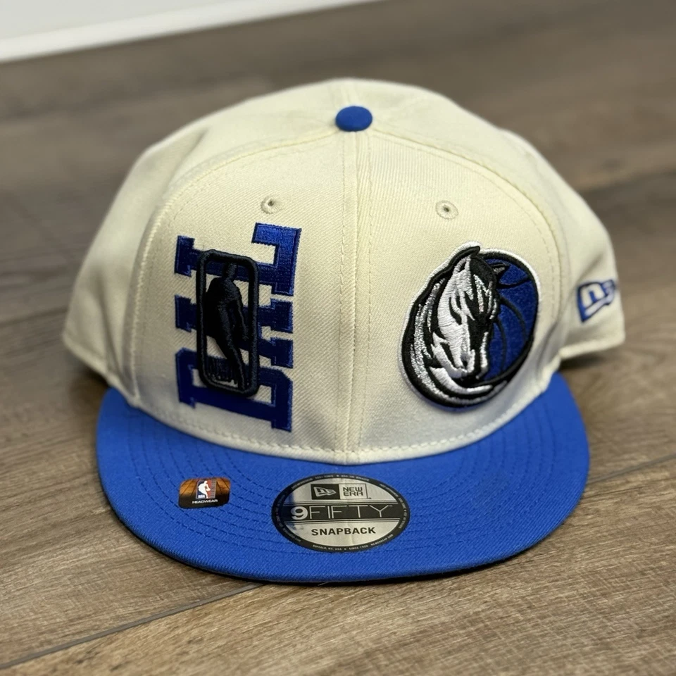 Men's Dallas Mavericks New Era 2022 Draft Cap 9FIFTY Snapback Hat White Blue BAL - Image 2 of 4