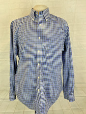 Ralph Lauren Men's Blue Plaid Cotton Dress Shirt 16 34/35 Classic Non Iron
