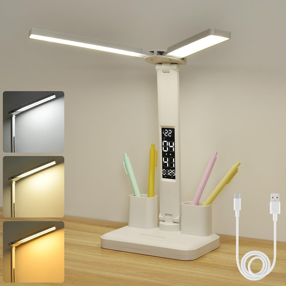 Lampada LED Doppia Testa per Bambini e Studio - Lampada Scrivania U - 1