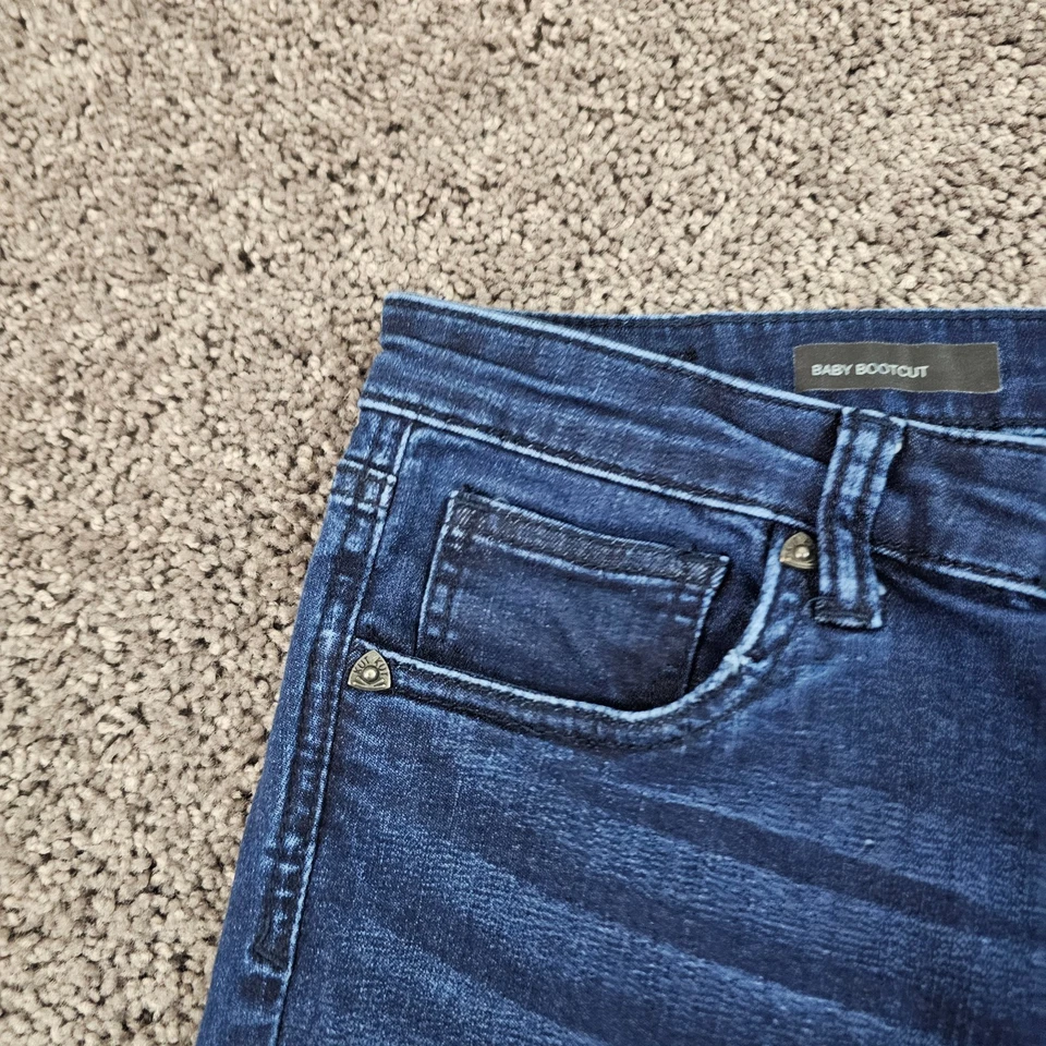 Kut Jeans Women 6 Short Boot Cut Low Rise Dark Wash Denim Stretch Baby 29x32 - Image 3 of 4