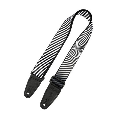 Levy's 2'' Black and White Worm Hole Optical Illusion Print Strap with Black