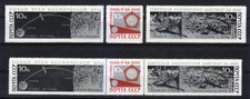 Russie 1966 MNH Mi 3296-3298 Sc 3274-3276 et bande 3274-3276 Space. Luna 9 **