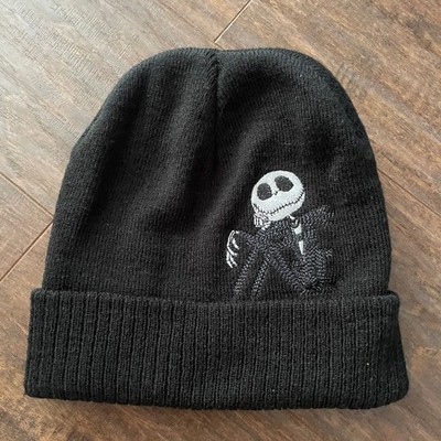 Disney Beanie Unisex OS Black Jack Skellington Nightmare Before Christmas Goth