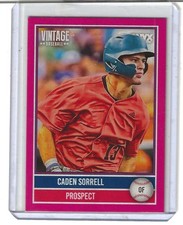 2026 Onyx Vintage Caden Sorrell /50 Prospect #OV-CASO (Top 15 2026 MLB Prospect)