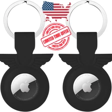 2 Pack Apple Airtag Holder Cute Case Anti-Lost AirTag Keychain Compatible