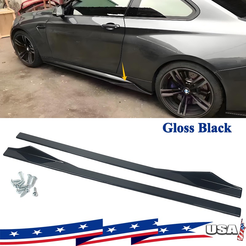 For BMW F22 M235i M240i M2 F87 2014-2021 V2 Style Side Skirts Extension Kits