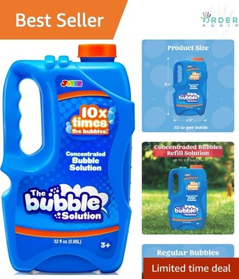 32 OZ Bubble Solution Refill for Machines Kids Outdoor Party Fun