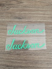 2pc Jackson Guitar Standard Headstock UV DTF DECAL STICKER Made In USA Green