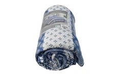 Madison Park Essentials Farmhouse Stripe Quilt Set Queen Blue 3 Piece READ