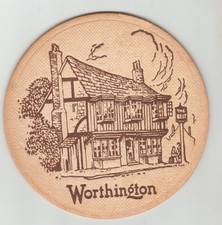 PRE WAR WORTHINGTON BURTON BREWERY BEERMAT cat no 6