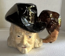 Figural Buffalo Bill Toby Mug Jug  Byron Molds 1973 Hand Painted Vintage