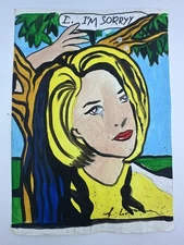 Roy Lichtenstein COA Art Painting Original Drawing Vintage Paper Signed