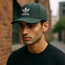 Adidas Originals Dart Trefoil Embroidered Retro Child's Snapback Hat Cap Black