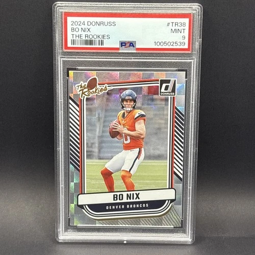 PSA 9 MINT 2024 Panini Donruss Bo Nix The Rookies #TR38