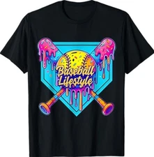Baseball Lifestyle Baseball Drip Ice Cream T-Shirt