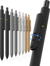8 Pcs Gel Pens - 0.7mm Fine Point Smooth Writing Black Ink, Quick-Dry Long La...