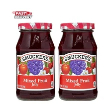 Smucker’s Mixed Fruit Jelly 12 oz Jars Pack of 2 Sweet Fruit Spread
