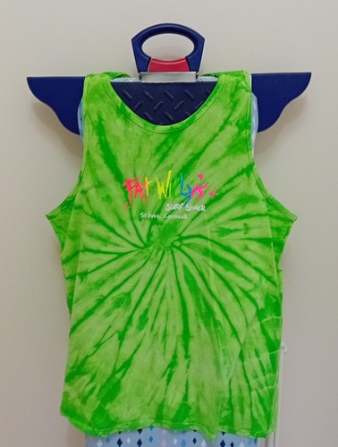 Mens Vest Fat Willy's Surf Shack Sport Tank Tops Muscle Gym Fitness Tie Dye