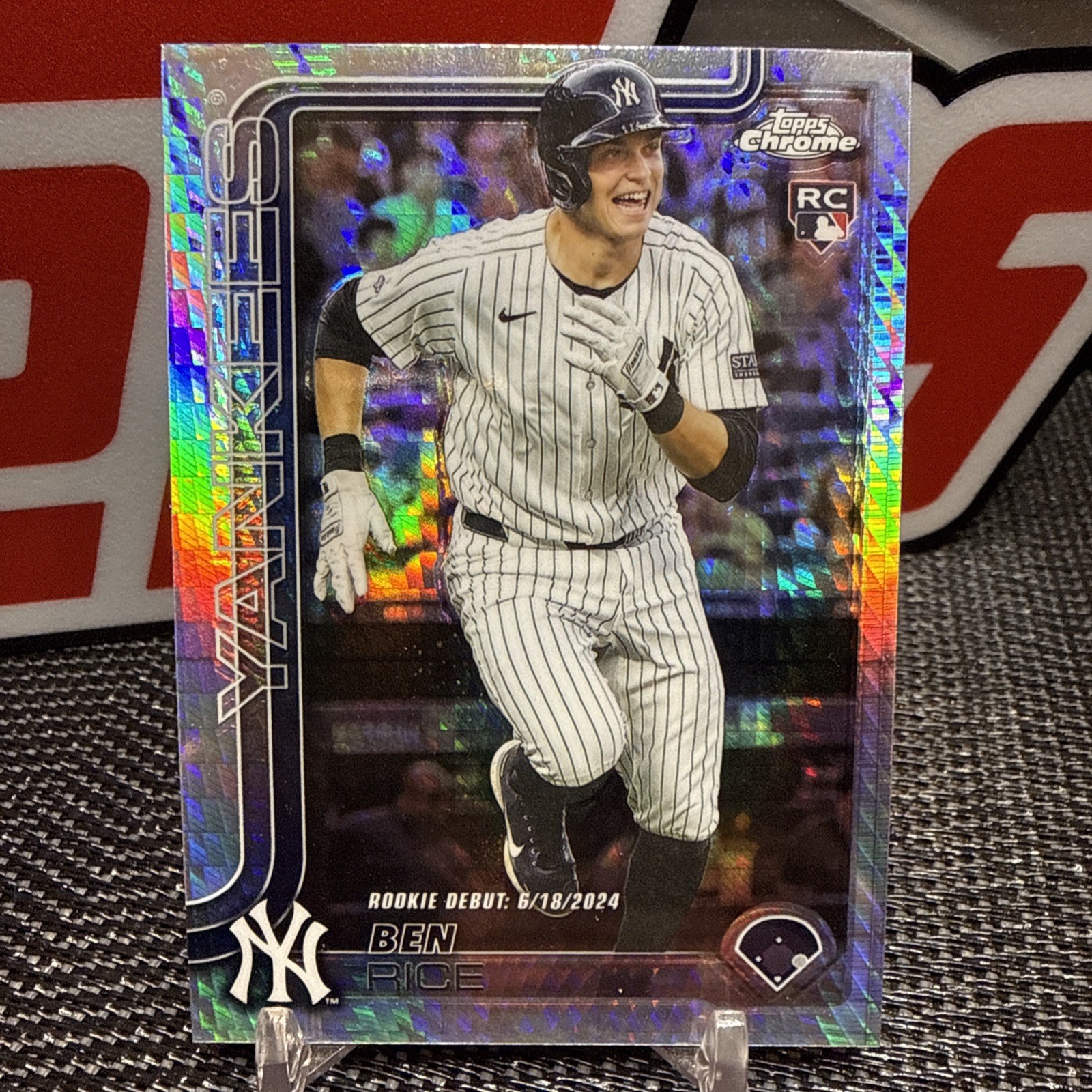 2025 Topps Chrome Update Prism Ben Rice Debut New York Yankees #USC138