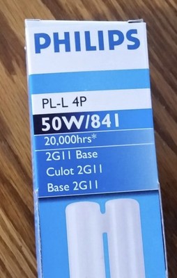 Philips PL-L 4P 50W/841 Fluorescent Tube Lamp Bulb 50-Watt 4-Pin 2G11 22.5'' RS
