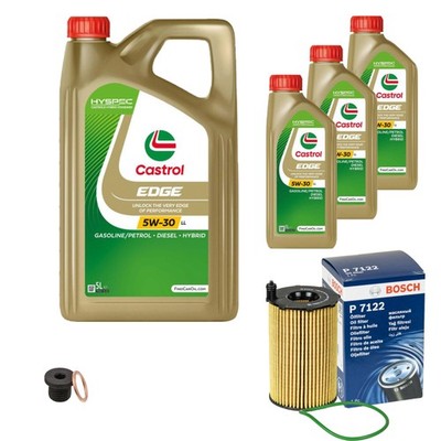 BOSCH Ölfilter 8 L Castrol EDGE FST 5W-30 LL für VW Touareg 3.0 V6