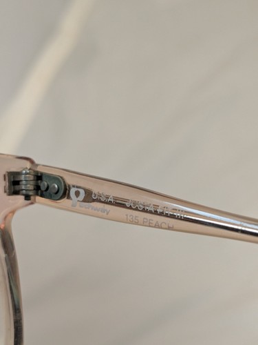 1980s vintage glasses frames Eyeglasses Bifocals Pathway Clear USA Peach - Picture 4 of 13
