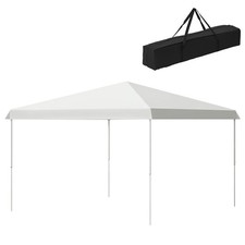 13' x 13' Pop Up Canopy Party with Adjustable Height Carry Bag for Patio, White