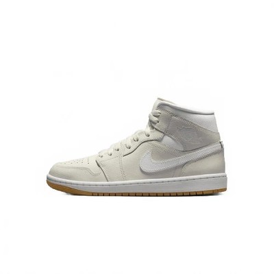 Air Jordan 1 Mid Phantom Gum Womens Mid Top Athletic Sneakers New BQ6472-021