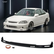 For 99-00 Honda Civic 2DR 3DR 4DR PU Polyurethane Mugen Style Front Bumper Lip