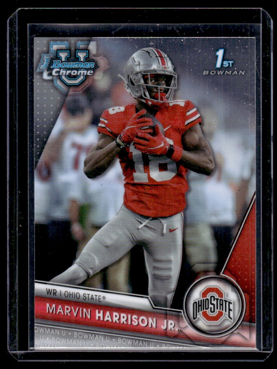 2023 Bowman University Chrome Marvin Harrison Jr. Ohio State Buckeyes #100