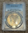 1889-P $1 Morgan Silver Dollar PCGS  MS63 Orange Toned Free Shipping!